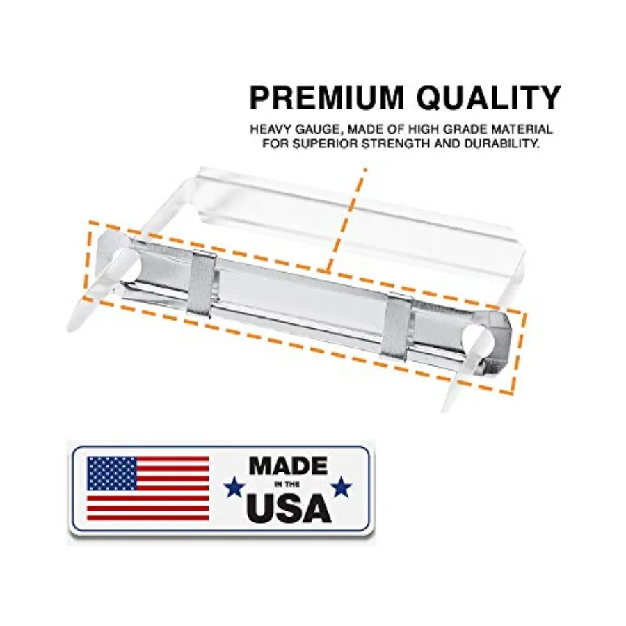500 قطعة من ضواغط تثبيت الورق القياسية ذات الفتحتين تعمل مع مركز 1 بوصة 3.5 بوصة بسعة 2.75 بوصة لـ P
