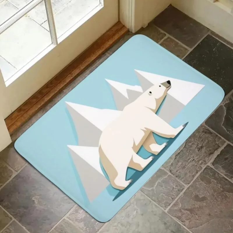 

1PC Arctic Wilderness Kitchen Rug Non-Slip Door Mat Pop design Bathroom Rug Bath Mat Carpet for Home Sink Laundry Decoreeree