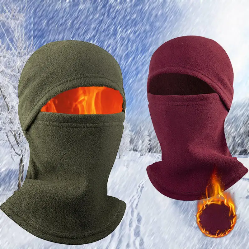 

Outdoor Windproof Cap Neck Scarf Winter Warm Polar-fleece Balaclava Hat Unisex Full Face Mask for Cycling Skiing Motorcycling