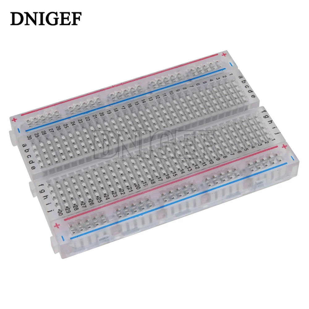 Mini breadboard 8.5cm x 5.5cm 400 holes Transparent DIY Electronic experimental Universal PCB Board