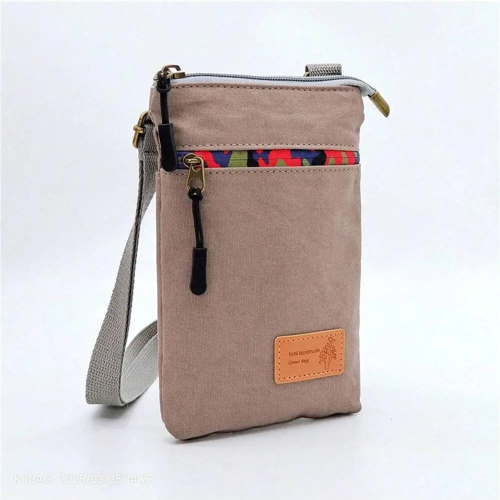 

New color three-layer fabric bag, 7-inch large screen crossbody single-shoulder phone bag and chest bag