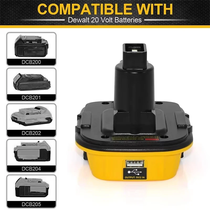 2Pcs DCA1820 Battery Adapter for Dewalt 18V Tools Convert 20Volt Lithium On Battery DCB204 DCB205 for 18V NiCad and NiMh Battery view 6