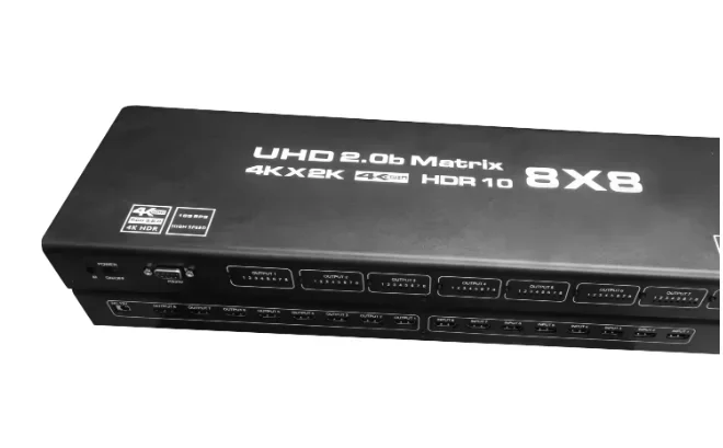 4K Matrix 8x8 8 em 8 Out2.0 Switch Splitter Box com controle remoto 4K 60Hz RS232