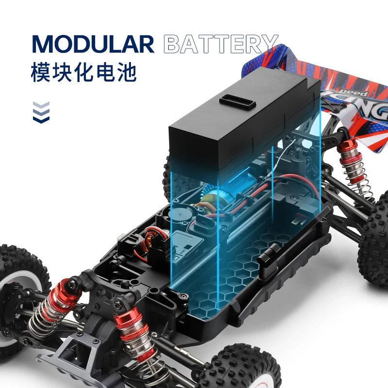 WLtoys 124008 Remote Control Car 1/12 Scale 2.4GHz 60KM/H High Speed Off Road Car Brushless 4WD Vehicle 11.1V 2000mAh Model