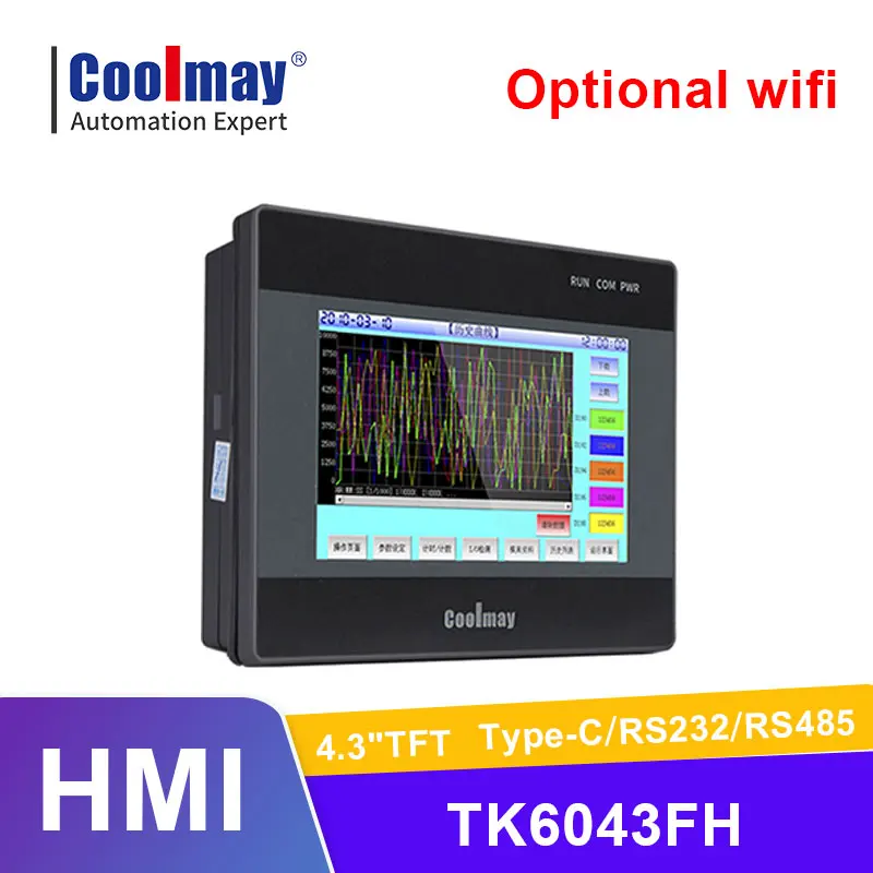 

Coolmay 4.3 Inch HMI touch screen TK6043FH Monitor lcd panel 480*272 HMI Human Machine Interface cnc industrial controller