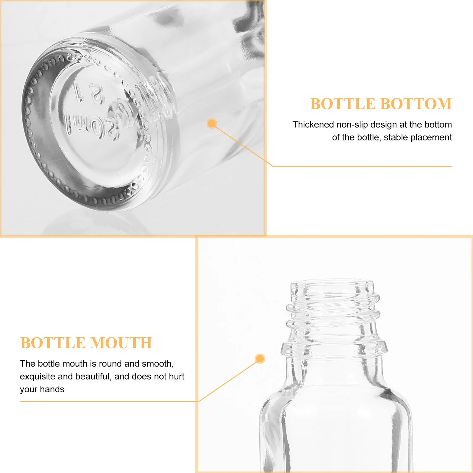 

10Pcs Essential Oil Bottle Glass Dropper Mini Travel Container Refillable Subpackaging Holder Essential Oil Bottle
