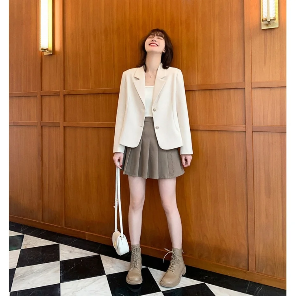 

Женские блейзеры высокого качества с эффектом атласа, романтическая стирка, простота, с рюшами, узкие полупрозрачные нежные накладки, структурированные каракули