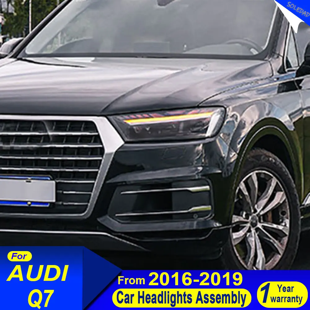 Car Styling Head Lamp For Audi Q7 2016 2017 2018 2019 LED Front Headlight DRL Turn Signal Light Assembly Modified  Accessories
