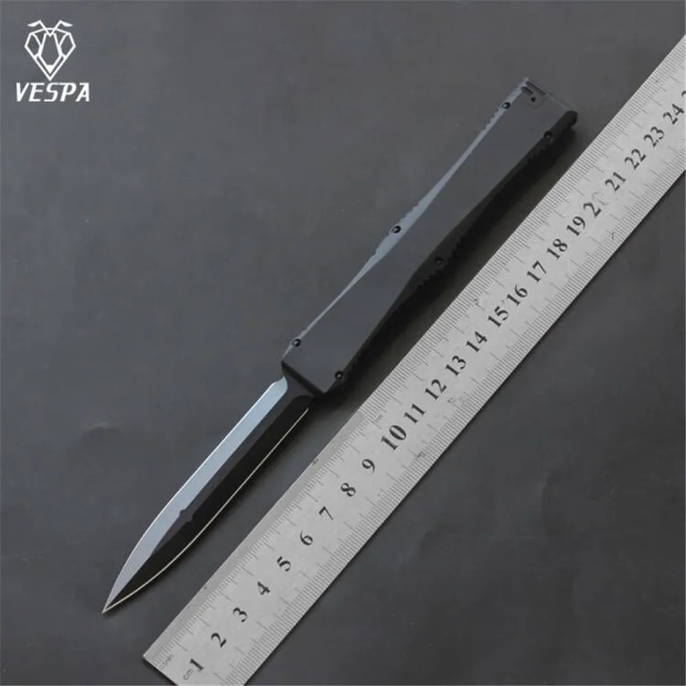 VESPA 4, M390 DLC/ Stone wash, DLC Satin blade, 7075 Aluminum handle, Outdoor  EDC tool