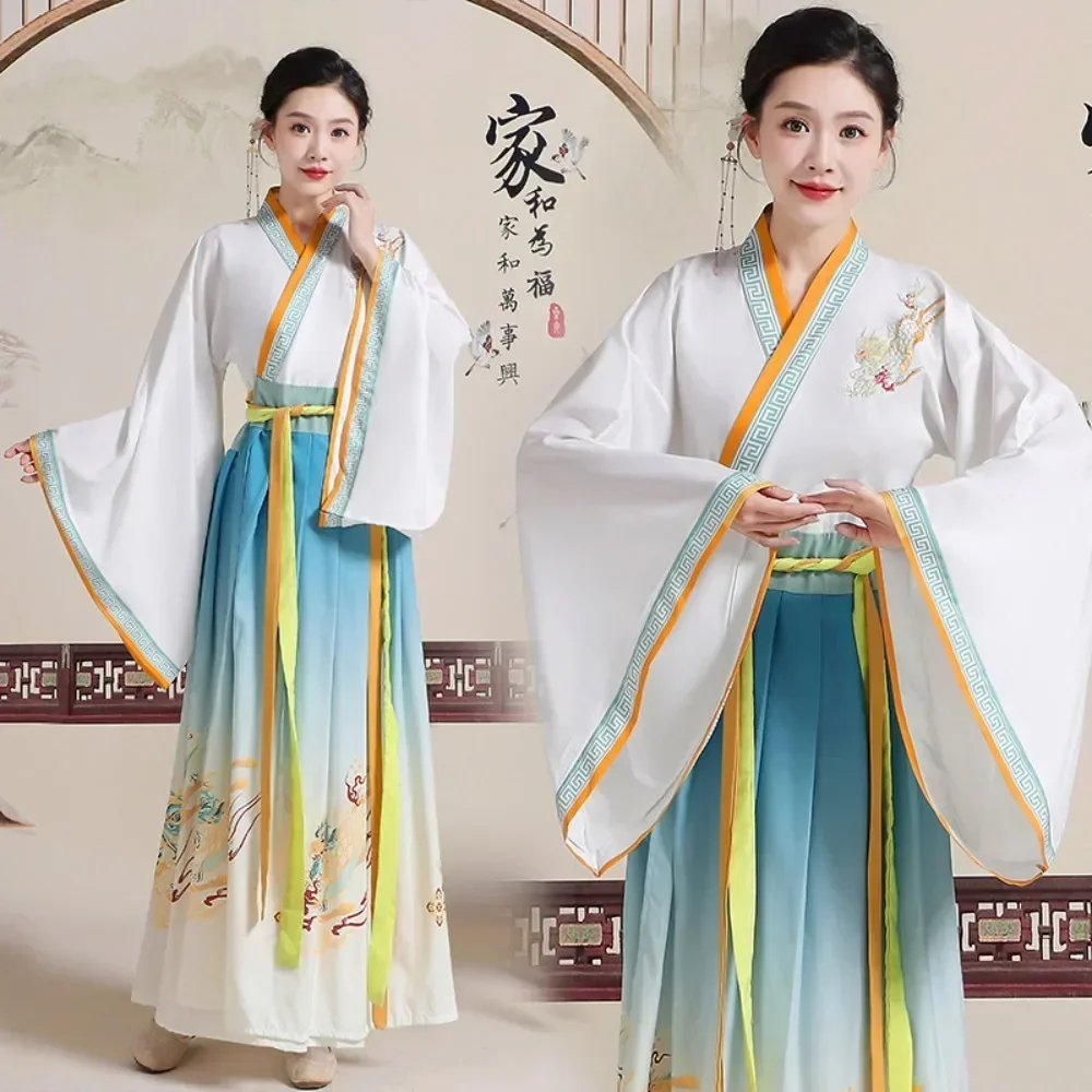 

Cosplay Stage Show Dress Set Elegant Embroidery Hanfu Traditional Chinese Clothing Ethnic Style Fashion Clothes Casual Vintage