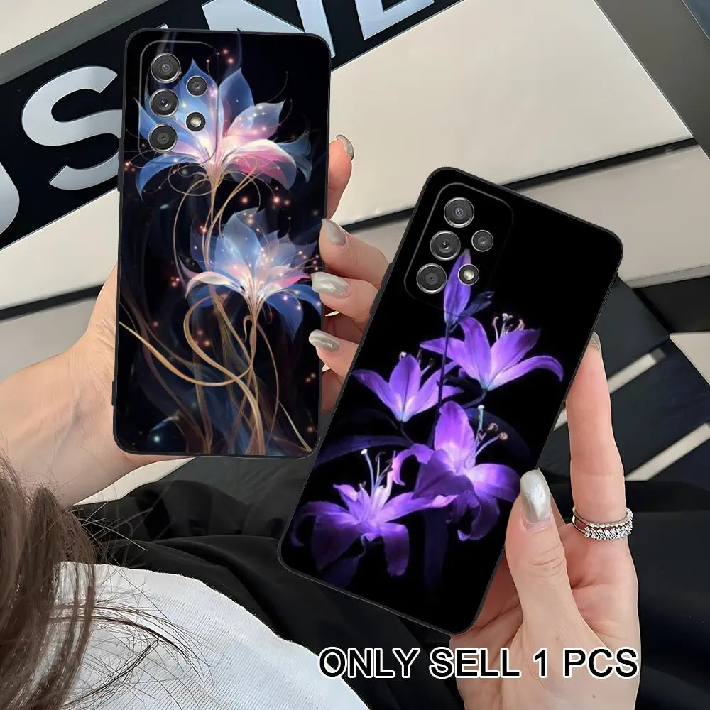 Lily Flowers Phone Case for Samsung Galaxy A57 56 55 54 53 52 51 37 36 35 34 33 32 31 5G Soft TPU Shockproof Cover