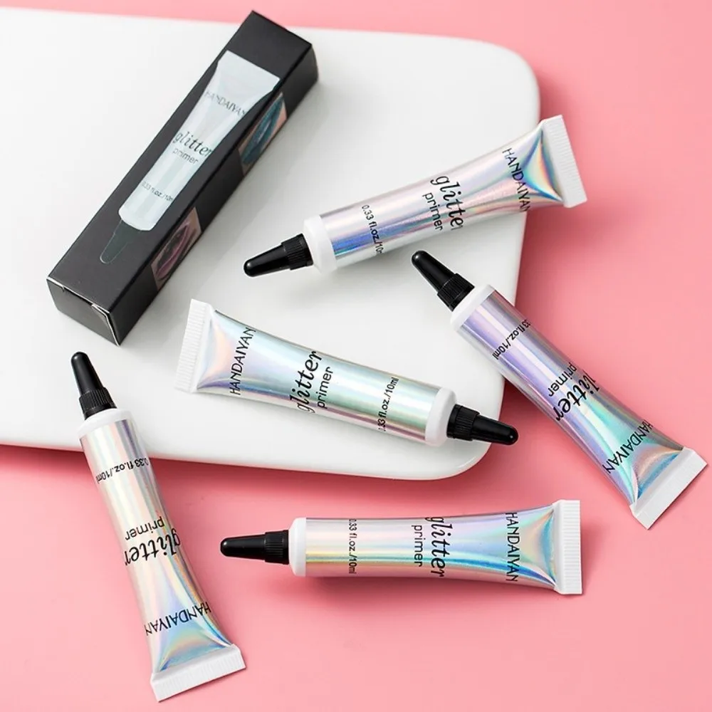 New 10ml Glitter Primer Long-wearing & Colorful Brilliant Makeup Sequin Primer Shiny Cream Makeup Glue for Eye Makeup