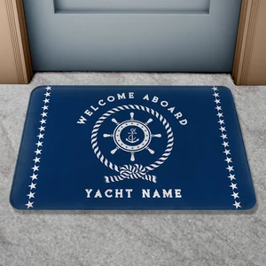 Personalisierte Bootsname Badematte Nicht-Schlupf, Personalisierter Begrüßungsteppich, Innen- und Außendekoration, Yachtmatte, Badezimmerboden 11 Hauptverkäufe Nautische Teppiche - №10