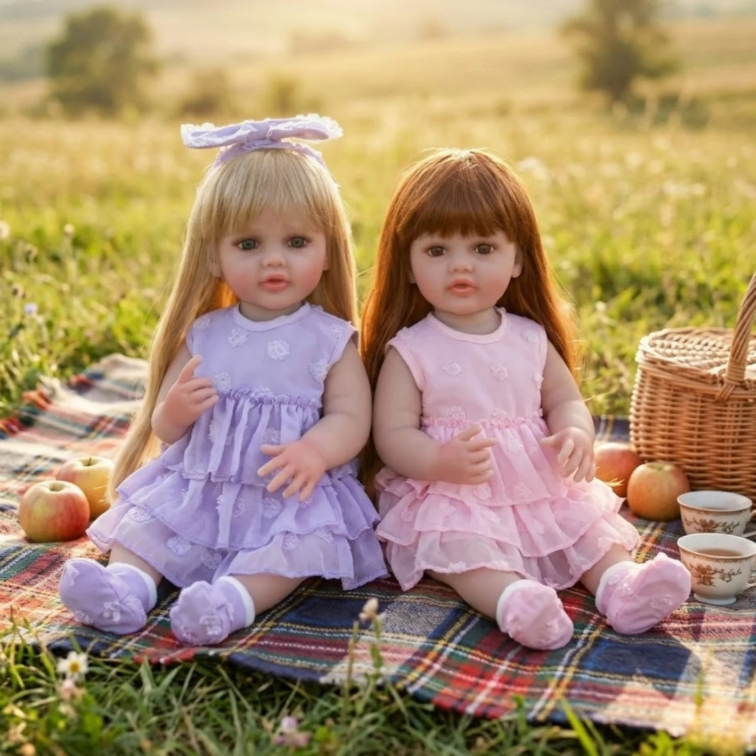 

Handmade Reborn Doll 55cm/22Inch Washable Realistic Vinyl Girl Soft Touch Lifelike Design Sweet Infant Appearances Collectible