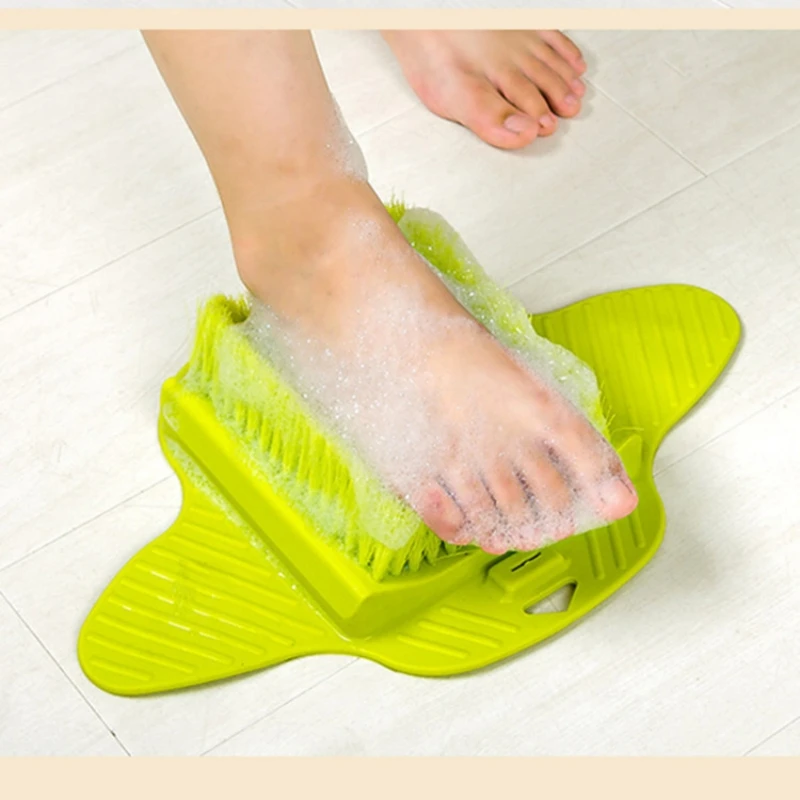 Silicone Foot Brush Massage Slippers Bath Shoes Brush Pumice Stone Foot Remove Dead Skin Shower Foot Scrubber with Sucker