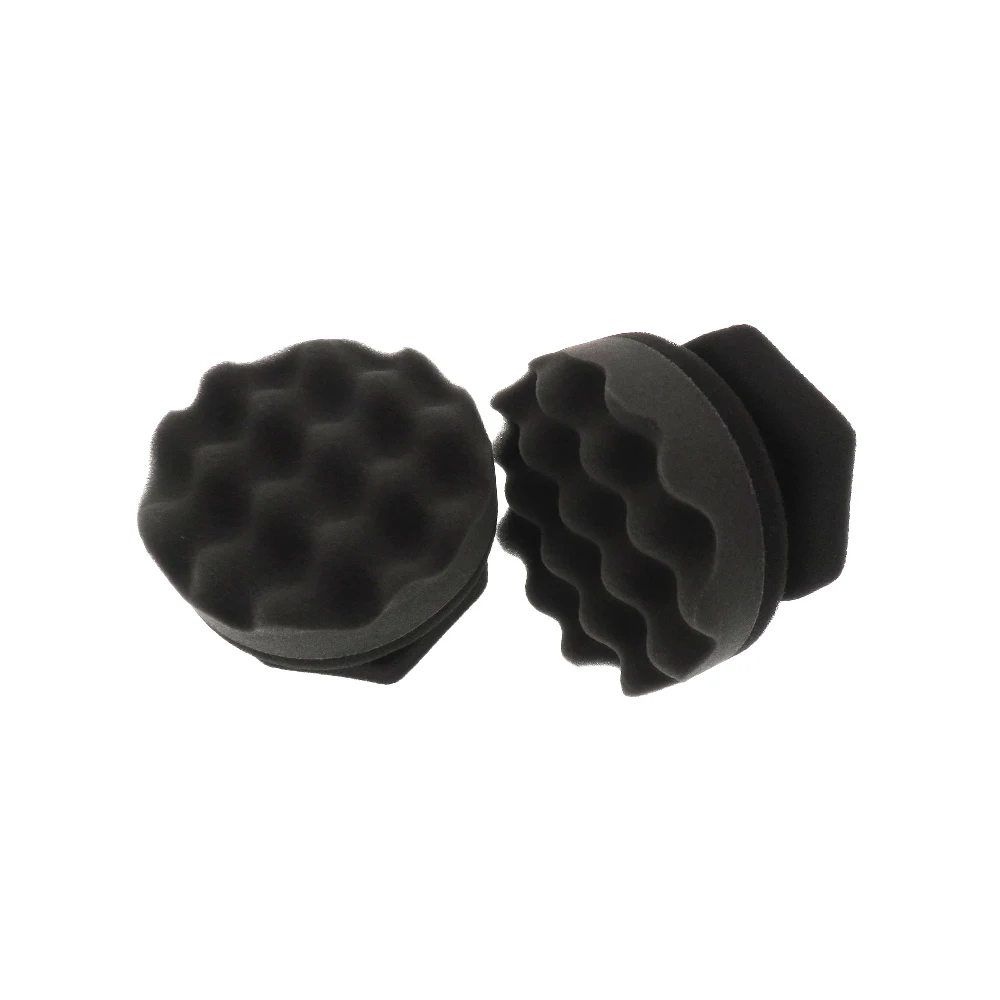 1/3/5/10/20Pcs 4-Inch Black Wave Polishing Sponge High-Density Hand Held Cleaning Sponge Car Beauty Sponge Polishing Accessories