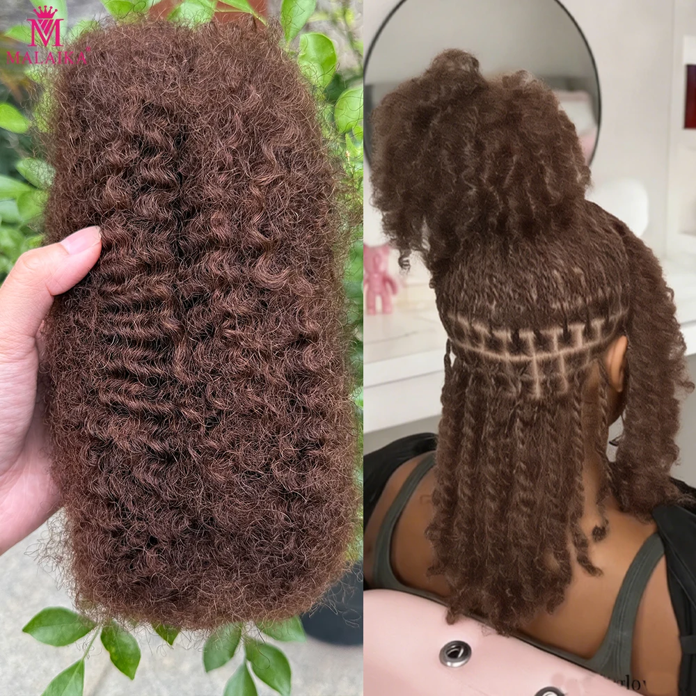 

4# Afro Kinky Bulk 4C Crochet Human Hair Extension 50g/pack Virgin Remy Braiding Hair for Dreadlocks Extensions Twist Braids