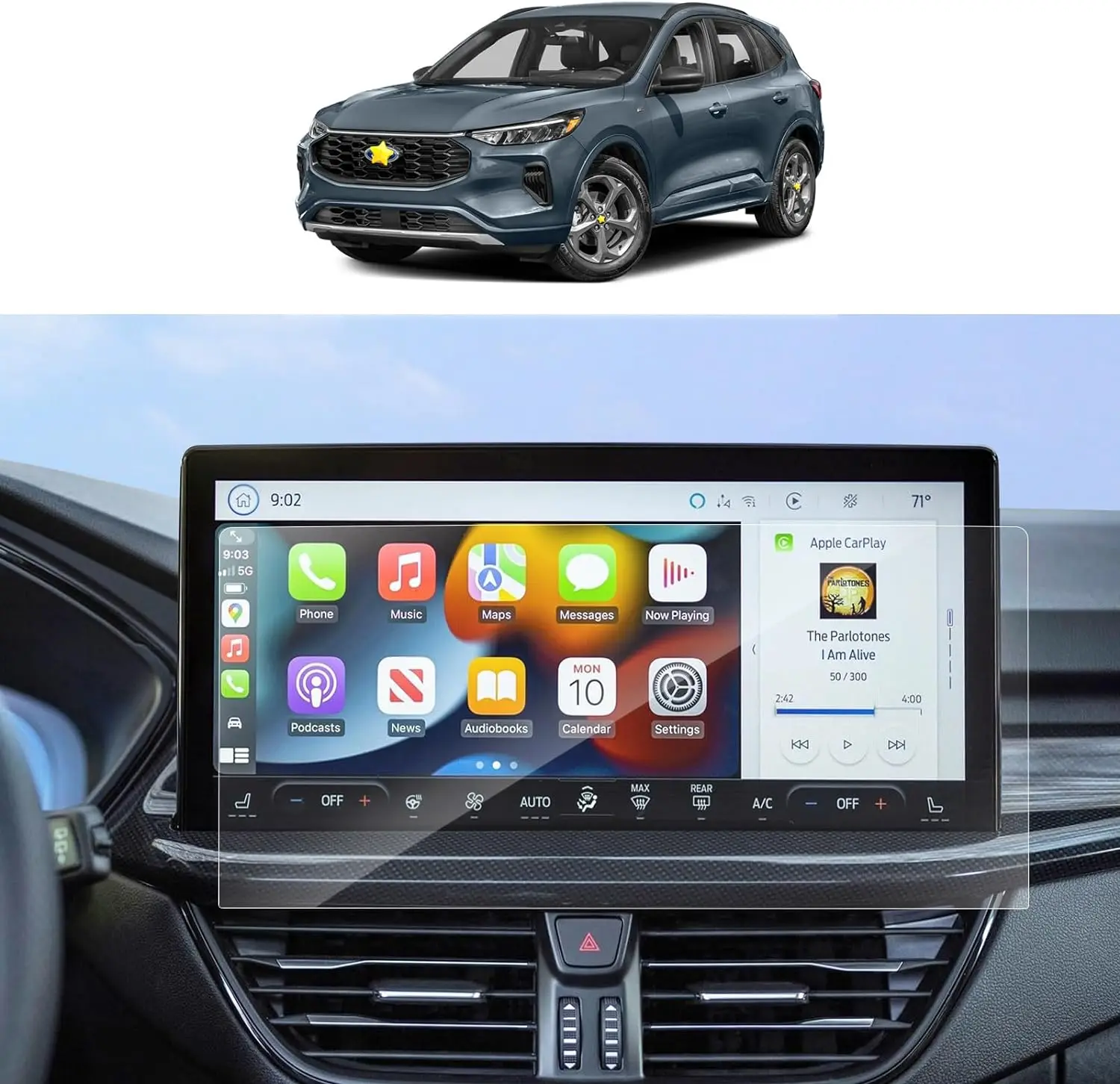 

Защитная пленка из закаленного стекла для Ford Escape 2023, 2024, 13,2 дюйма, Защитная пленка для сенсорного экрана gps-навигатора