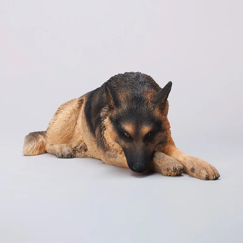 Shepherd dog model, simulation animal can be equipped with troops, doll car tabletop ornament