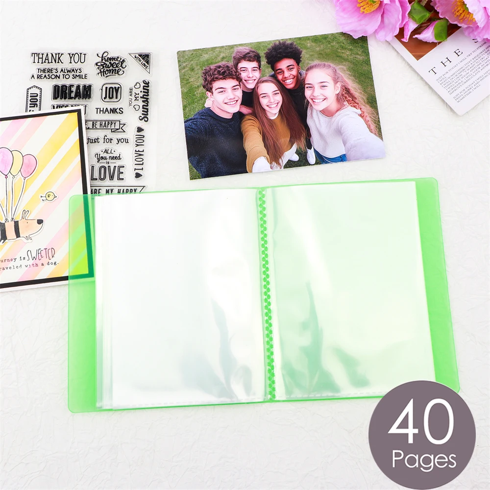 

A6 Size Clear Sticker Photo Storage Album with 40 Pages Booklet Book For Stamps&Cutting Dies Storage Book Organizer Folder Bags