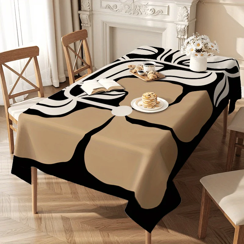 1pc Artistic Line Plant Tablecloth - Simple and Modern Style Home Decor Tablecloth