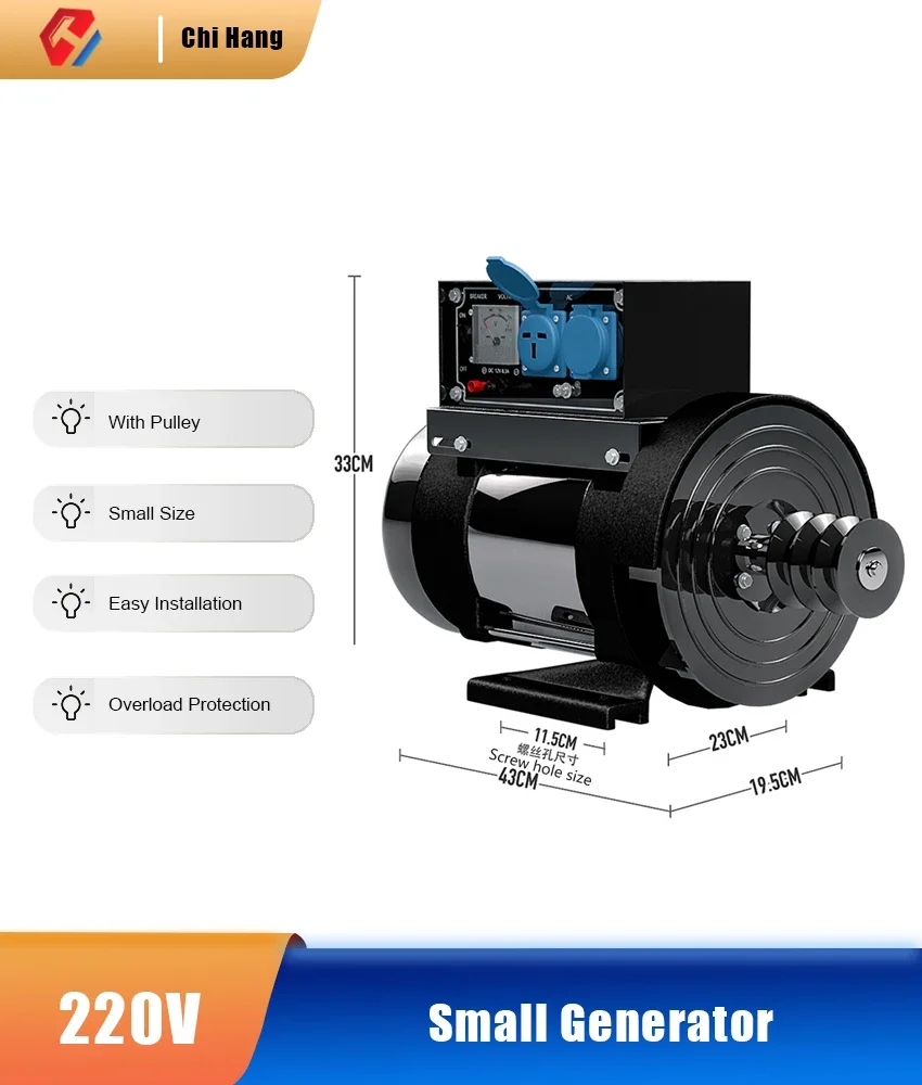 The New Domestic Small Diesel Generator Set 220V/10KW Single-Phase Single-Engine Small Gasoline All-Copper Generator