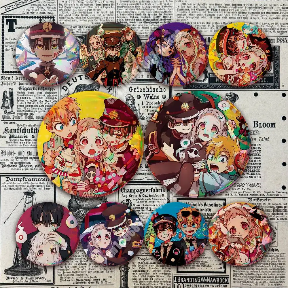 Toilet Bound Hanako Kun Yashiro Nene Button Badge 2PC Sets for Bags & Clothes & Accessories Metal Pin Vibrant Collection