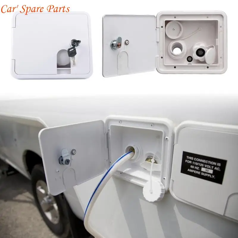 Y4UA Sturdy Motorhomes Water Inlet Hatches Practical Gravits City Connection Lockable with Keys for Secure Fill Daily Use
