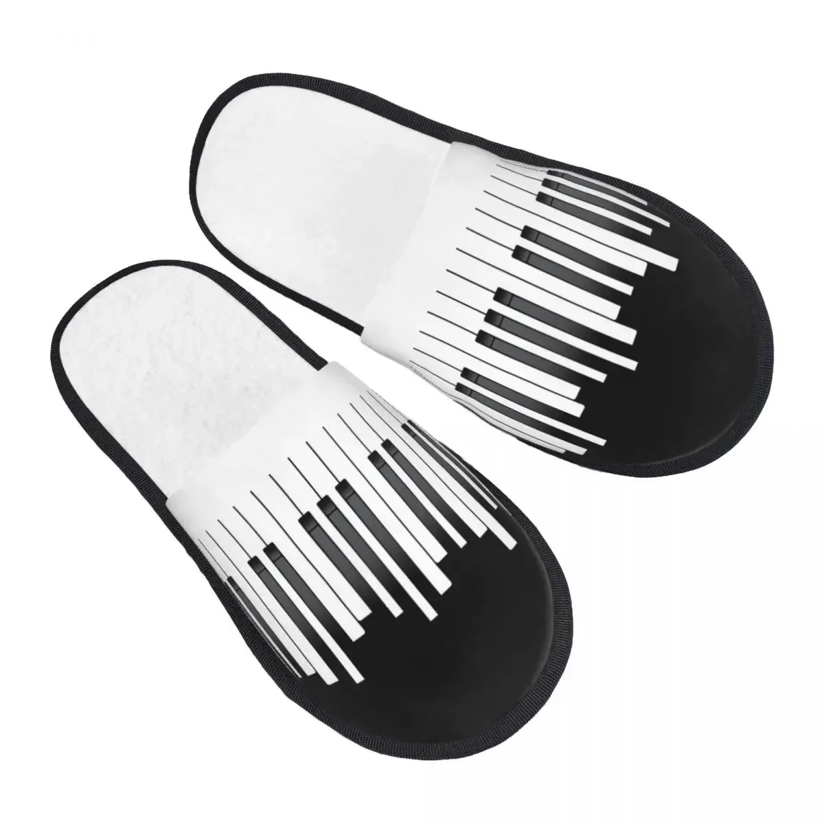 Fashion Musical Piano Comfort Scuff Memory Foam Slippers Women Music Notes House Shoes