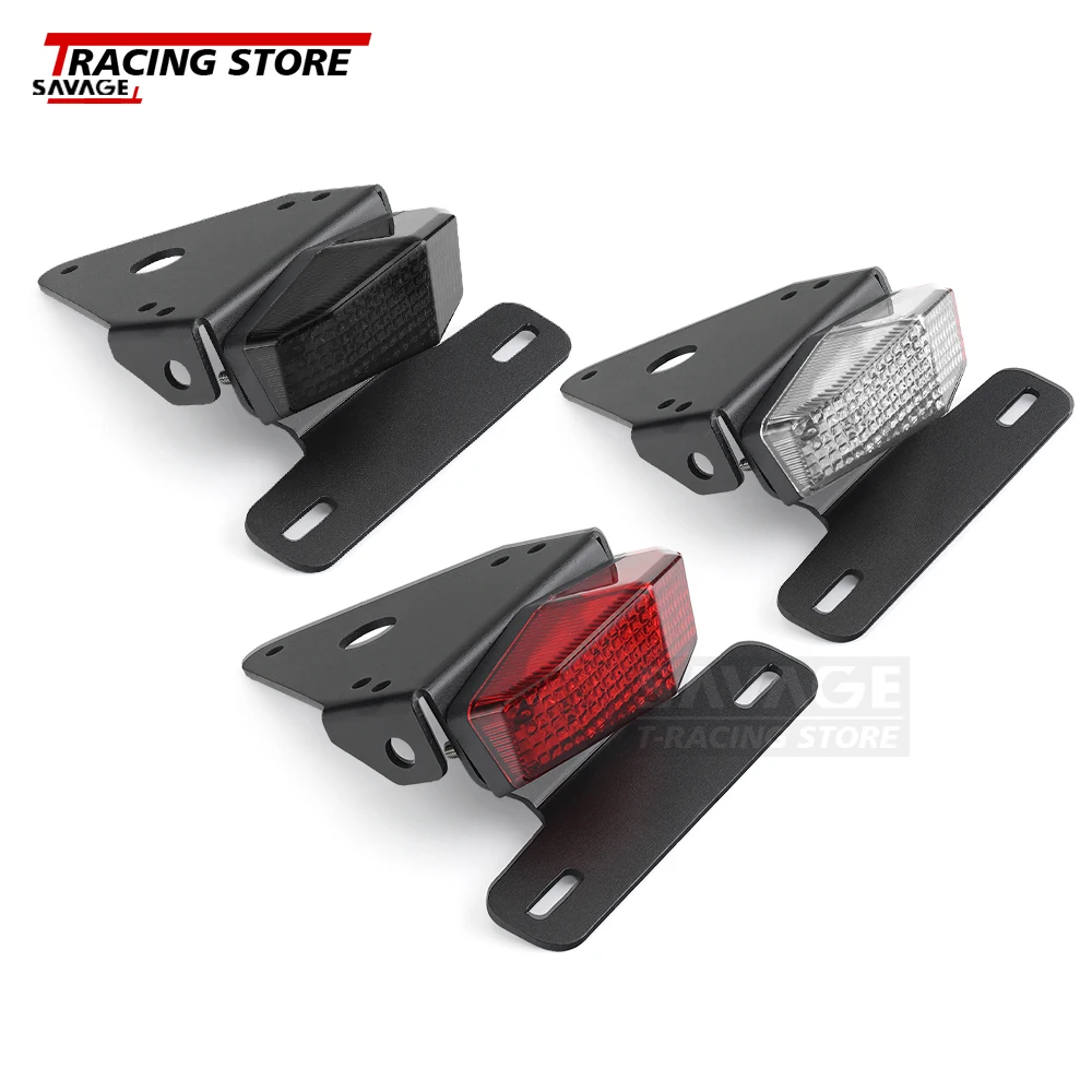 For HONDA XR400R XR250R LED Light Tail Tidy License Plate Holder XR 400 250 Motard Motorcycle Rear Brake Tail Light Turn Signal
