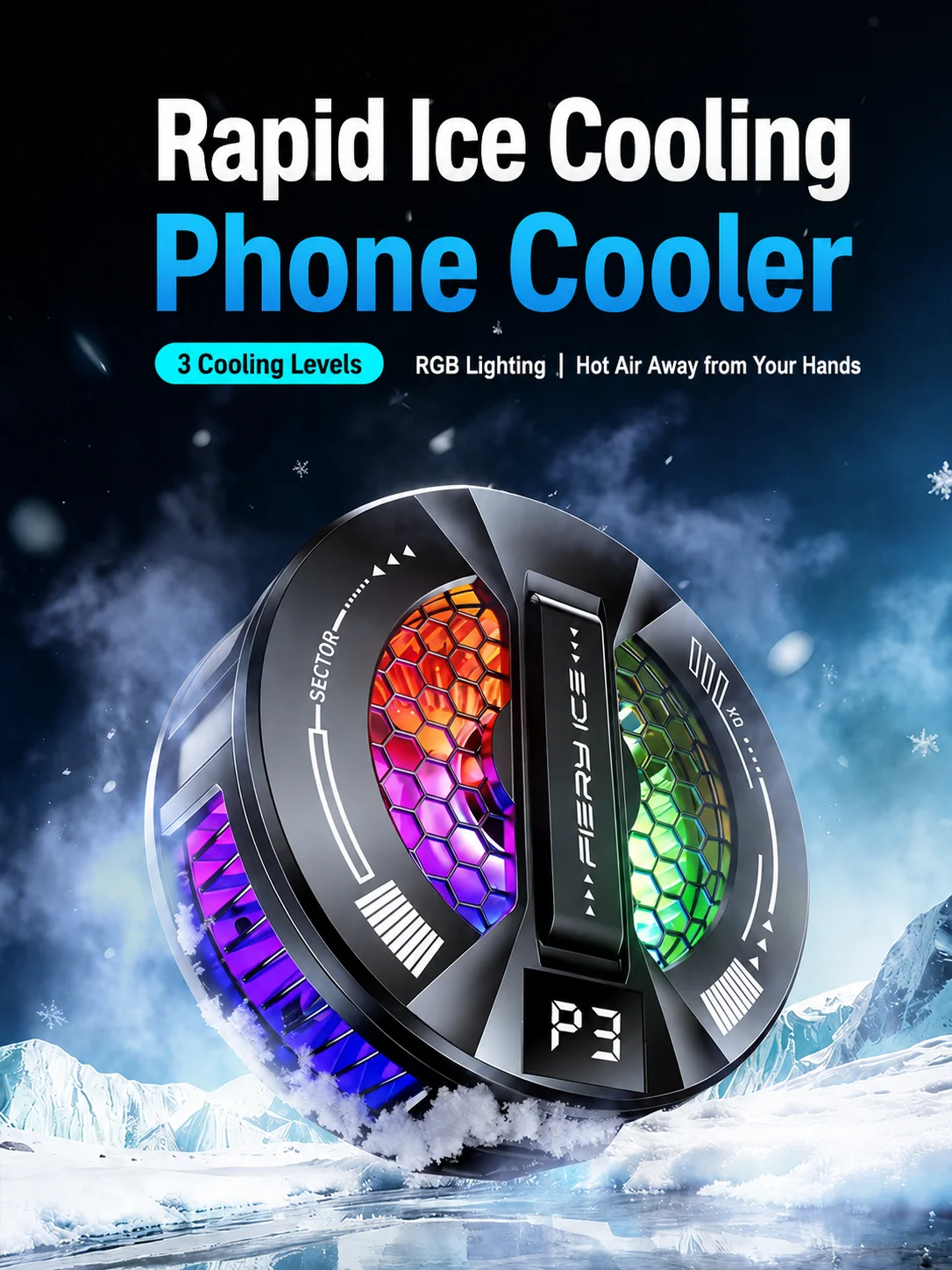 NEW TL181 Pro Mobile Cooler 10W Magnetic/Back-clip Ice Cooling Radiator Digital Display RGB Light Gaming Temperature Control