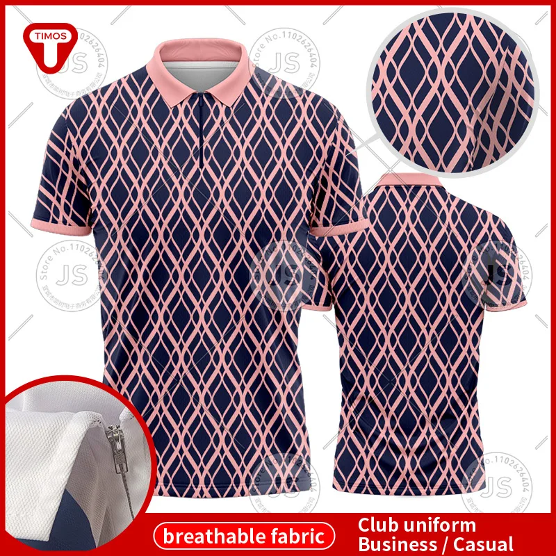 

3D Printed Pink Checkered Polo Shirt Woman Short-Sleeved Collar T-Shirt Breathable Casual Loose-Fitting Shirt Plus Size Men Top
