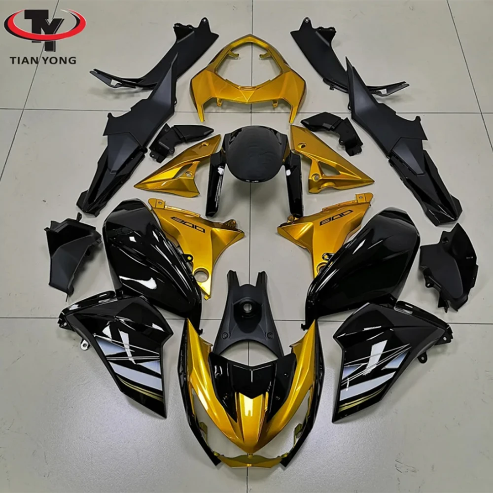 

For Kawasaki Z800 2013-2014-2015-2016 Motorcycle Full Fairing Kit Gold black printing Cowling Injection Bodywork