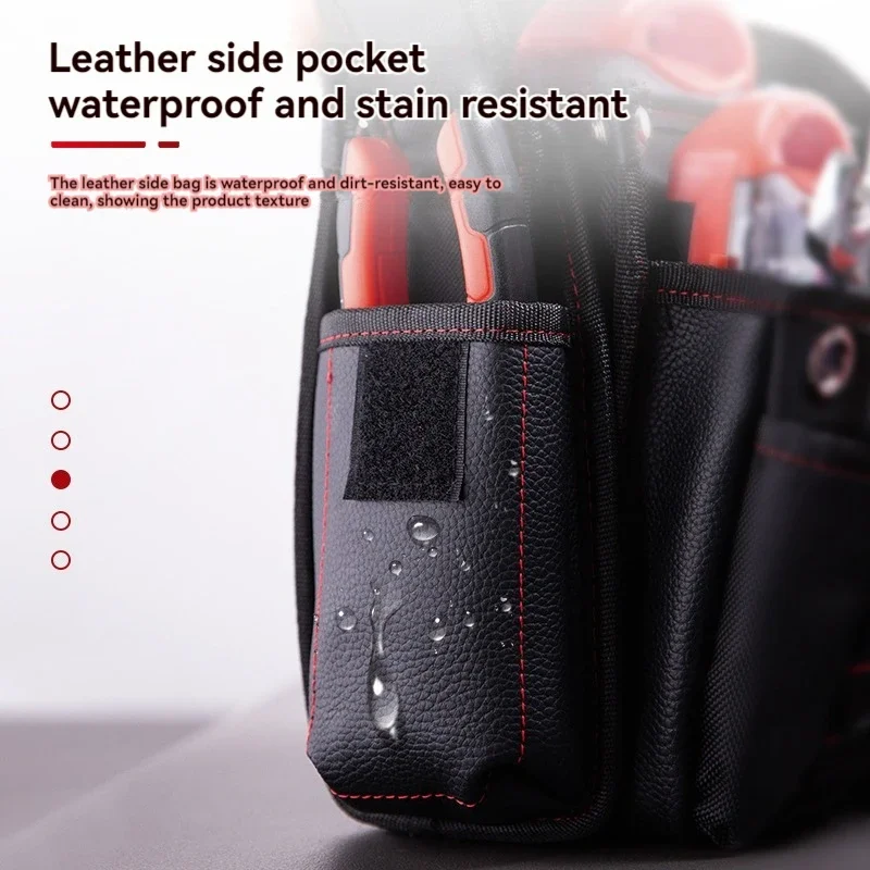 2024 New Deli Canvas Bag Thickened Multifunctional Electrician Woodworking Repair Portable Storage Bag Durable Handheld Tool Bag