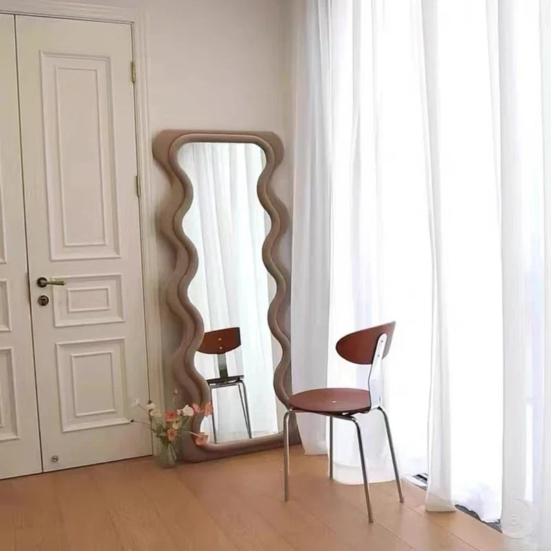 Irregular Big Makeup Mirror Nordic Free Shipping Aesthetic Living Room Korean Standing Mirror Full Length Espejo Bedroom Decor - Image 5