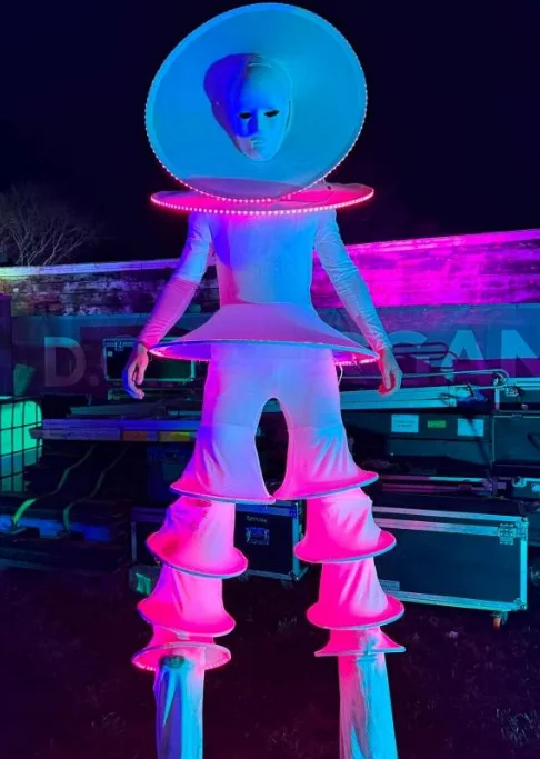 LED Robot Suits Adults Halloween Costume Glowing Dress Costume Party Show Stage Performance Festival Show cloth