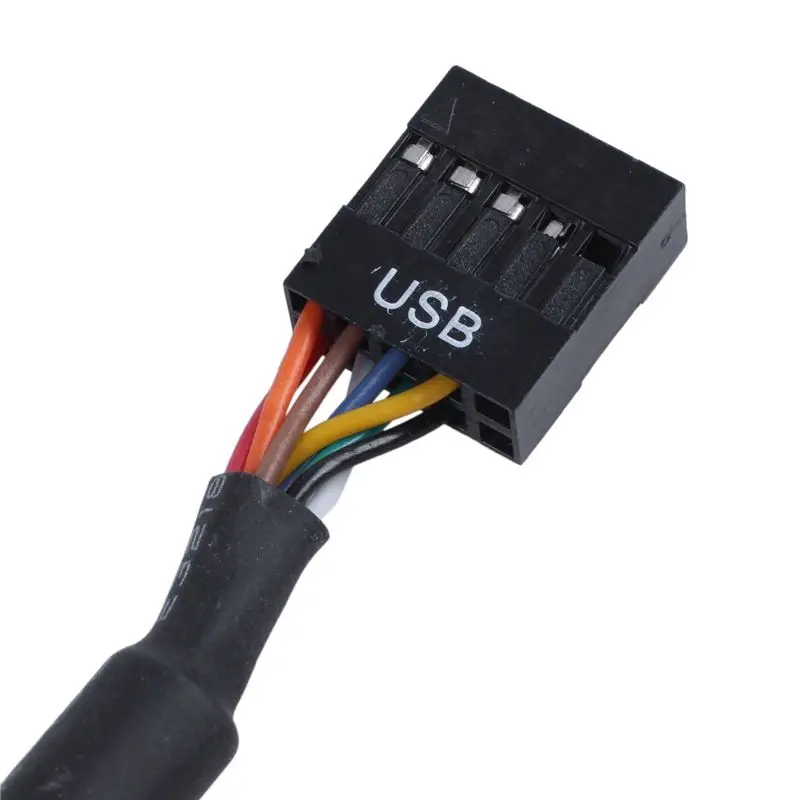 QWE-20Pcs 15Cm USB 3.0 20 Pin Header Male To USB 2.0 9 Pin Female Adapter Cable
