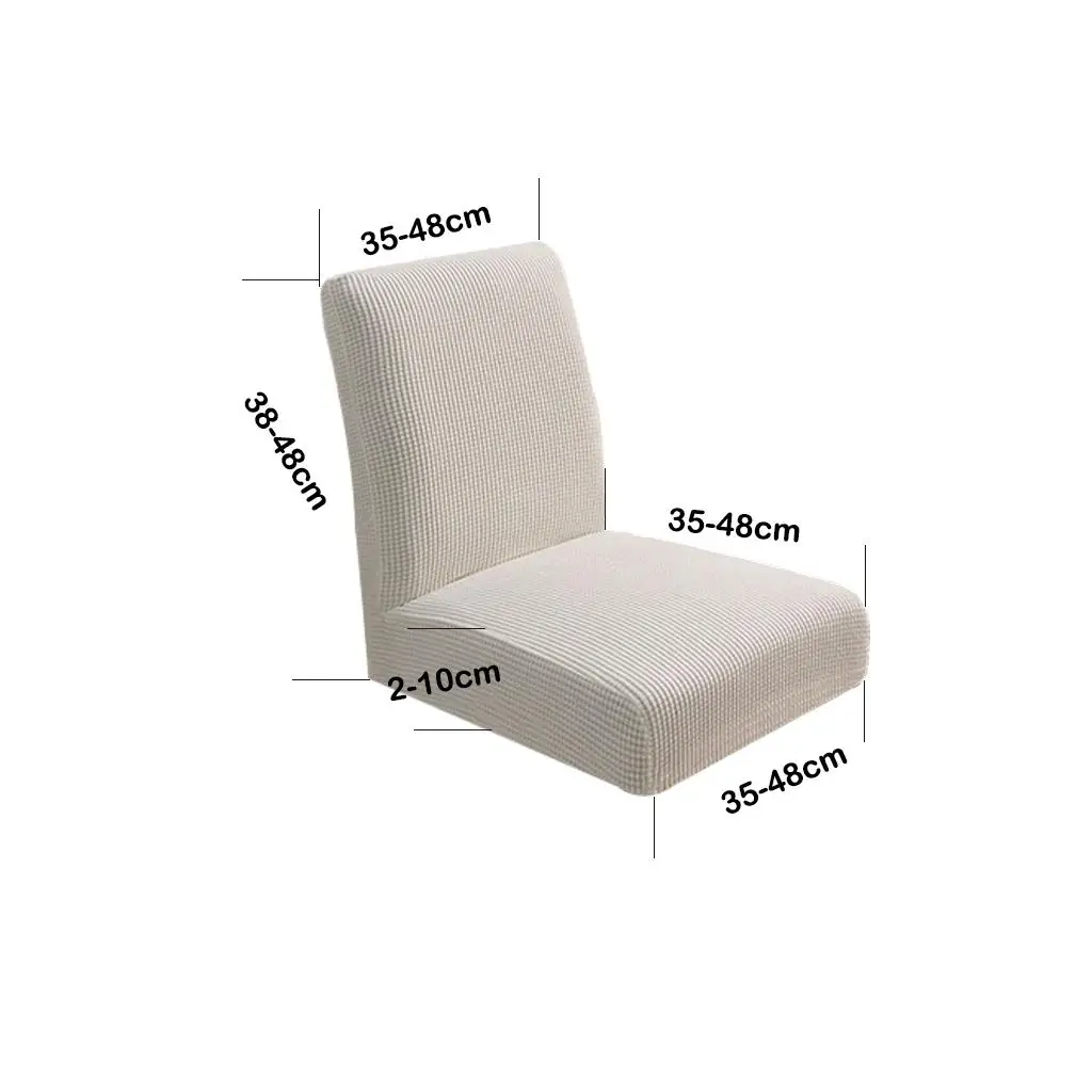Slip on Chair Cover Stretch Polyester Seat Protector for Chaise Longue Chair Low Back Dining Room Furniture
