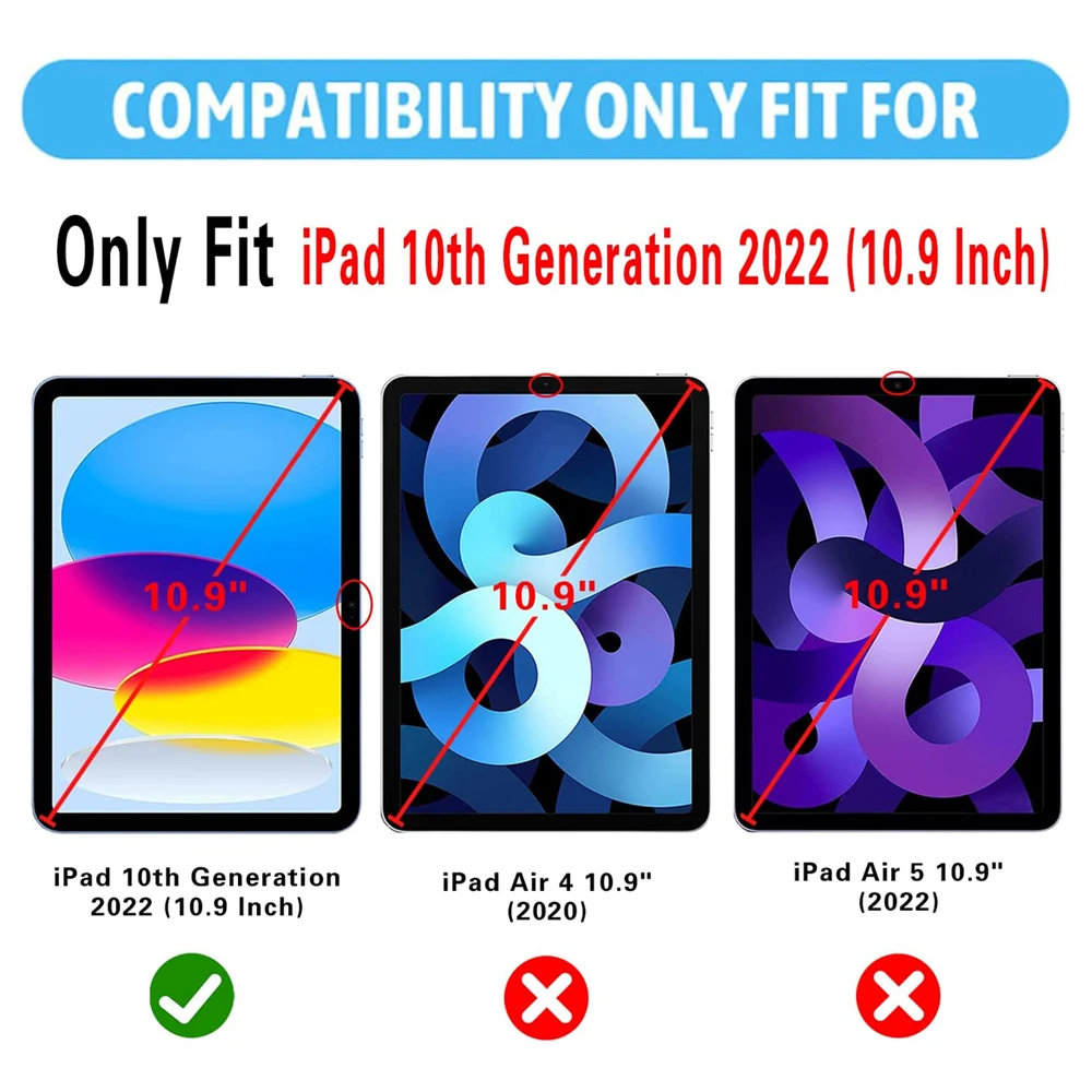 9H szkło hartowane do Apple iPad 10th Gen 10.9 cal 2022 A2757 A2777 A2696 folia ochronna na iPad 10th 10.9