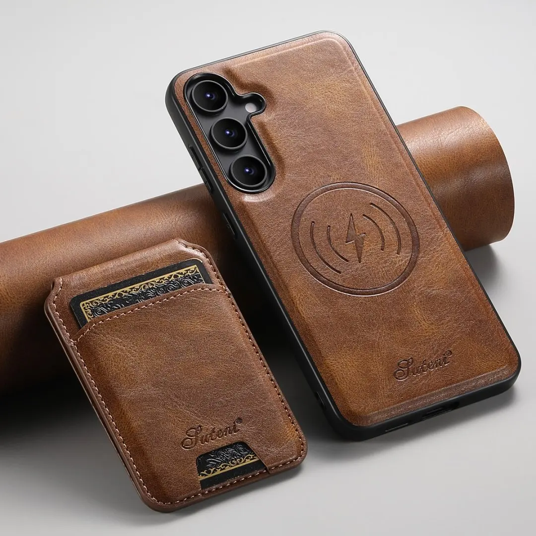 Detachable 2 in 1 Leather Wallet Magnet Card Holder Case For Samsung Galaxy S24 S23 S22 S25 S26 Ultra S26 Plus Wireless Charging