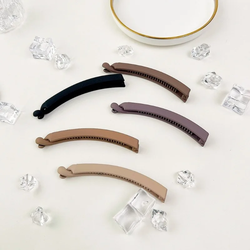 Frosted Banana Clip Women's High-end Seamless Versatile Hair Clip Fashion Simple Hair Accessories image 2