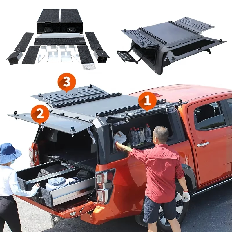 High Quality Pickup Canopy With Kitchen Storage For Amarok L200 GWM Cannon Gladiator Mod Parts