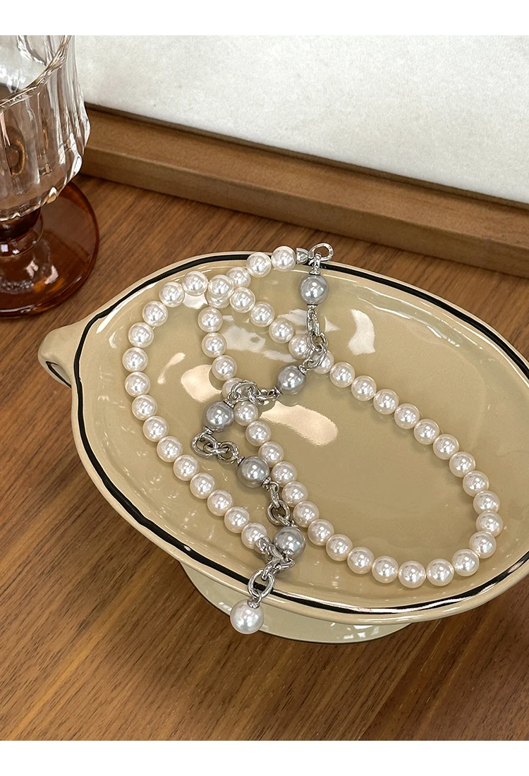 wu-lingzhi Women Austrian Man-Made Pearls Necklace Multiple Wear Necklaces Luxury Sweater Chain  Female 2024 New Arrival