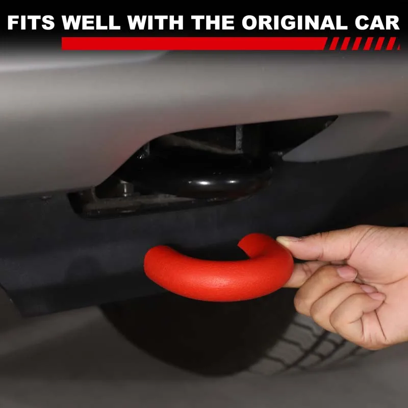 

TPE Car Iron Tow Hook Rescue Front Trailer Hook Protective Decorative For Ford Ranger Ranger 2023+ Exterior Accessories 2 Pcs