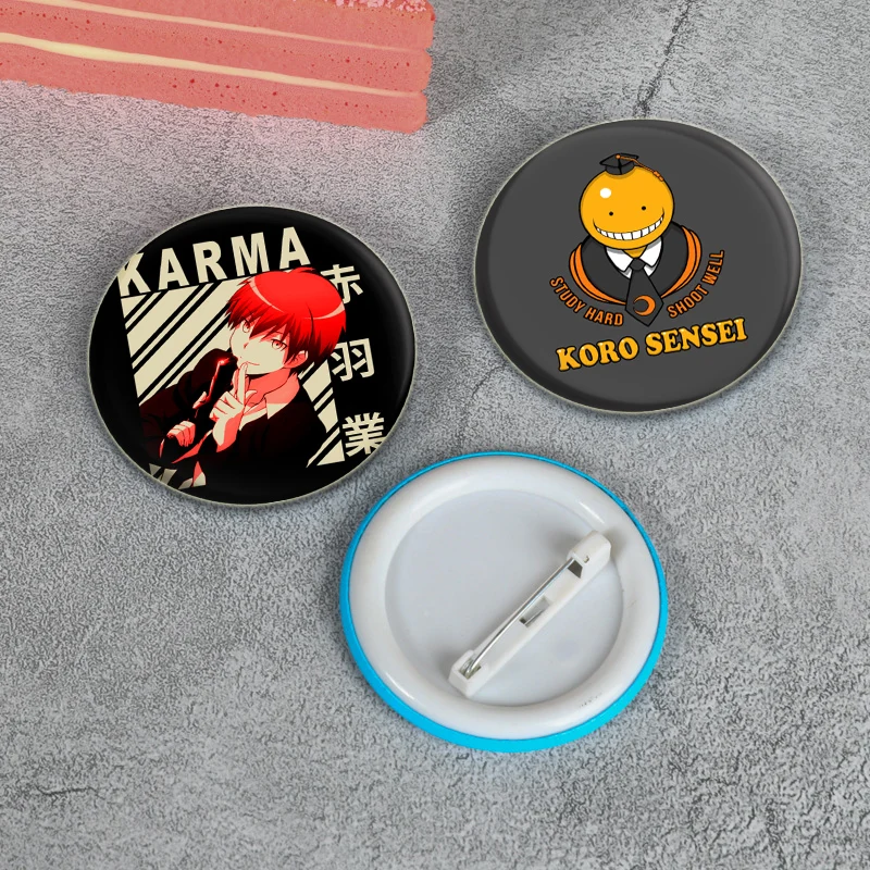 Anime Assassination Classroom Broochs Cartoon Figure Korosensei/Shiota Nagisa/Akabane Karma Badge Button Pins Souvenir Fans Gift