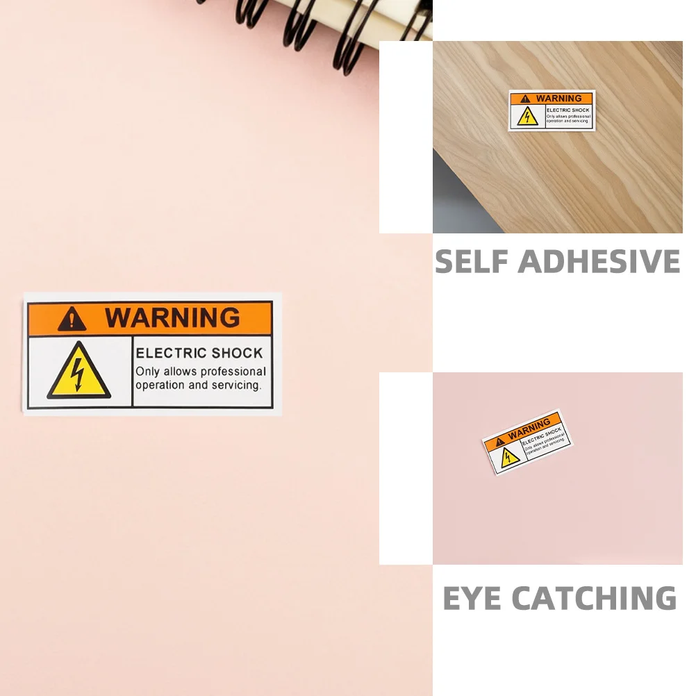 Electrical Shock Safety Sticker Clear English and Chinese Warning Label for High Voltage Hazard Maintenance Use in Factory