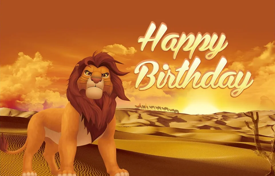 The Lion King Backdrop for Birthday Party Supplies Jungle Safari Wild One Baby Shower Banner for Birthday Party Decoration