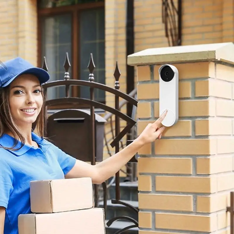Funda protectora de silicona para timbre de Google Nest, cámara resistente a la intemperie, impermeable, visión nocturna, cubierta de sílice