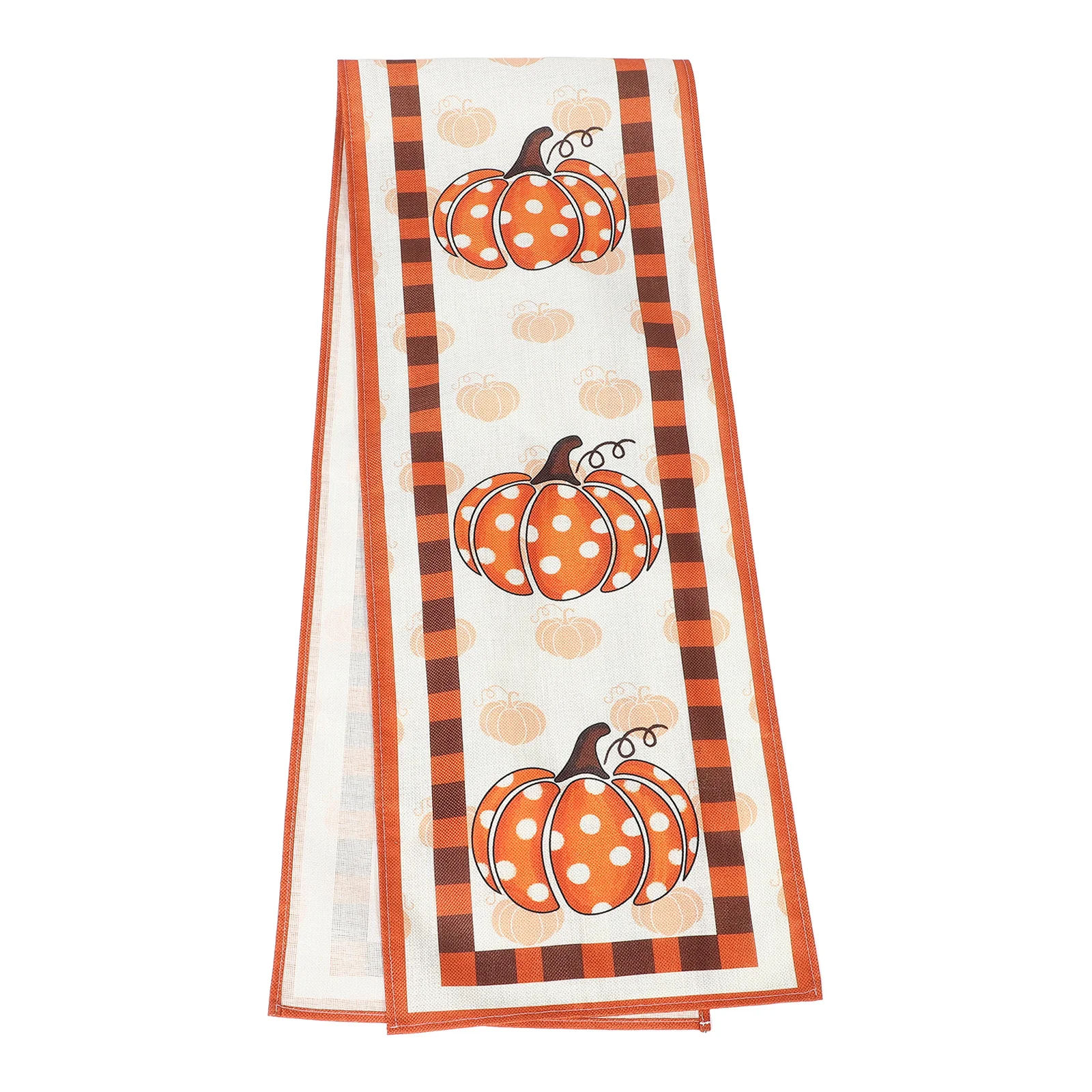 

Pumpkin Fall Table Runner Linen Pumpkin Print Seasonal Harvest Holiday Table Decoration Thanksgiving Party Decor Indoor Outdoor