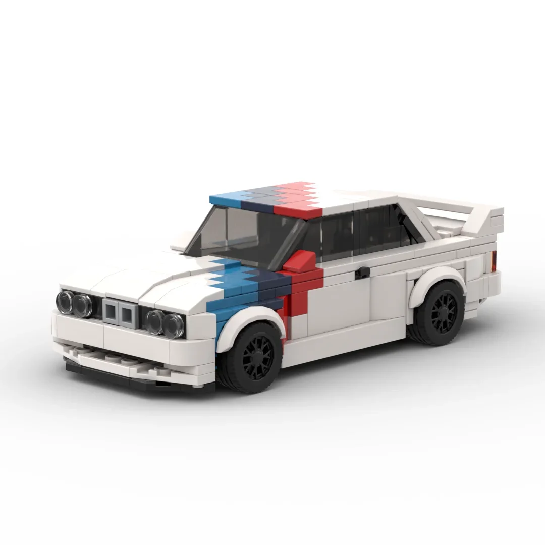 InhawBrick ความเร็ว Moc การวิเคราะห์กีฬา Racing E30 M3 รถ Building Block ผู้ใหญ่อิฐชุดของเล่น